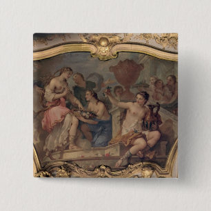 Bóton Quadrado 5.08cm Painel decorativo do salão de beleza oval