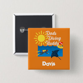 Bóton Quadrado 5.08cm Pais Difundindo Design de Buddy - Botão Quadrado