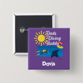 Bóton Quadrado 5.08cm Pais Difundindo Design de Buddy - Botão Quadrado