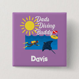 Bóton Quadrado 5.08cm Pais Difundindo Design de Buddy - Botão Quadrado