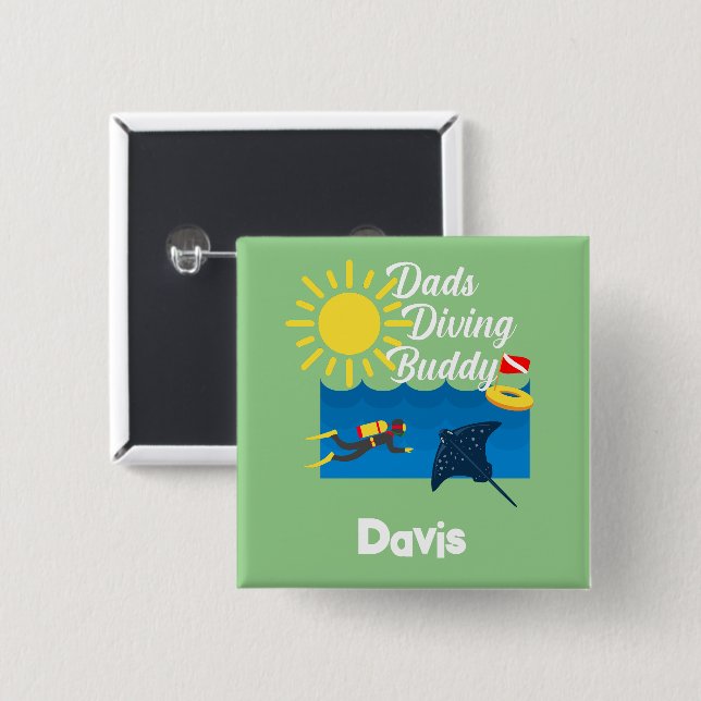 Bóton Quadrado 5.08cm Pais Difundindo Design de Buddy - Botão Quadrado (Frente & Verso)