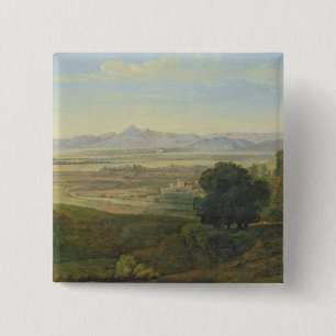 Bóton Quadrado 5.08cm Paisagem de Campagna
