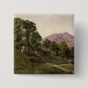 Bóton Quadrado 5.08cm Paisagem em Baviera superior, 1836