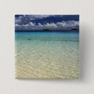 Bóton Quadrado 5.08cm Paisagem insular, Ilha Vava'u, Tonga