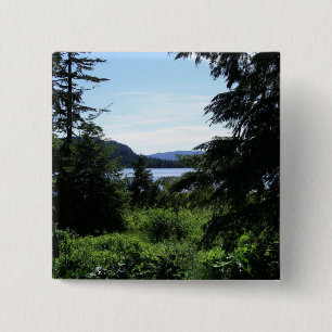 Bóton Quadrado 5.08cm Paisagem no Alaska Belo Alaska Fotografia