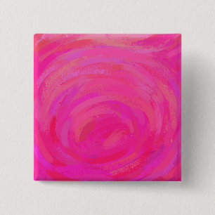 Bóton Quadrado 5.08cm Paixão cor-de-rosa