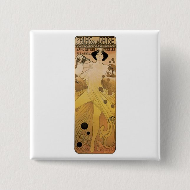 Bóton Quadrado 5.08cm Palais de le Danse (Frente)