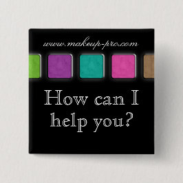 Bóton Quadrado 5.08cm Paleta Brooch do botão de Nome de etiqueta do arti