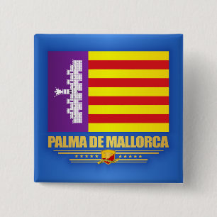 Bóton Quadrado 5.08cm Palma de Maiorca