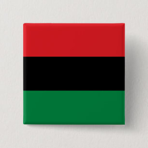 Bóton Quadrado 5.08cm Pan African Flag, Happy Kwanzaa