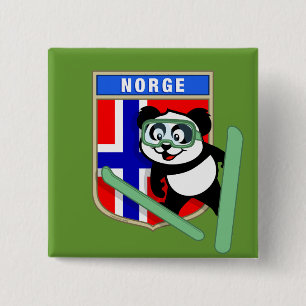 Bóton Quadrado 5.08cm Panda desalto de Noruega