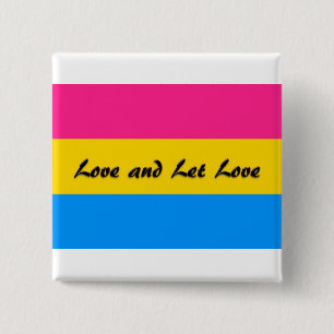 Bóton Quadrado 5.08cm Pansexual: O amor e deixou o amor