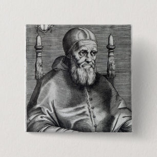 Bóton Quadrado 5.08cm Papa Julius II