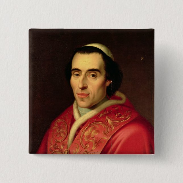 Bóton Quadrado 5.08cm Papa Pius VII (Frente)