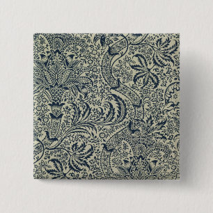 Bóton Quadrado 5.08cm Papel de parede com design do estilo da alga dos