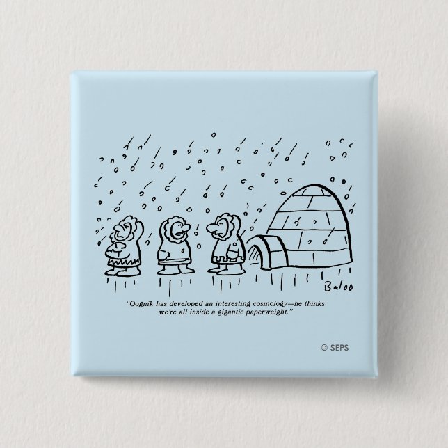 Bóton Quadrado 5.08cm Paperweight (Frente)