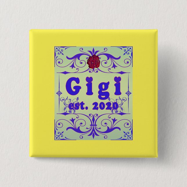 Bóton Quadrado 5.08cm Para Esse Especial "GiGi 2020" (Frente)