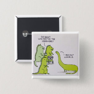 Bóton Quadrado 5.08cm Para os Vegans & os vegetarianos!