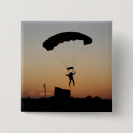 Bóton Quadrado 5.08cm Paraquedas Skydiver no Sunset Sky Diver