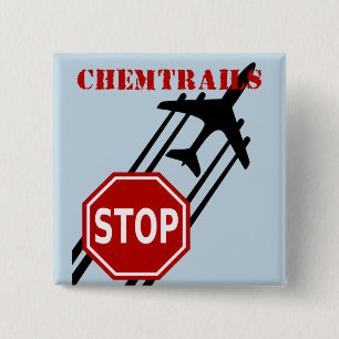 Bóton Quadrado 5.08cm Pare chemtrails