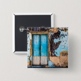 Bóton Quadrado 5.08cm Parede e porta azuis