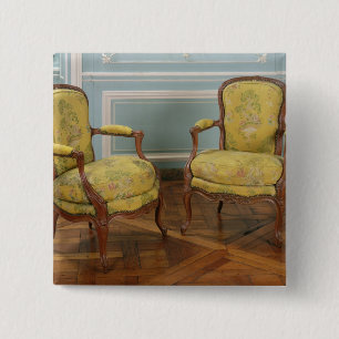 Bóton Quadrado 5.08cm Pares de poltronas de Louis XV, 1723-74