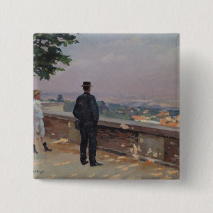 Bóton Quadrado 5.08cm Paris do obervatório em Meudon