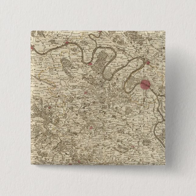 Bóton Quadrado 5.08cm Paris França (Frente)