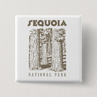Bóton Quadrado 5.08cm Parque nacional de sequóia