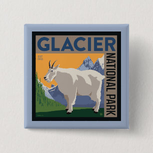 Bóton Quadrado 5.08cm Parque Nacional Glacier Caprinos
