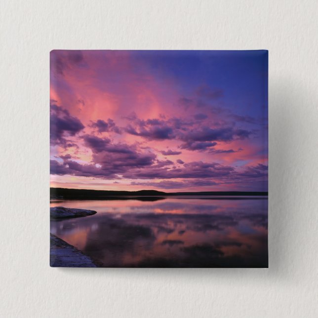 Bóton Quadrado 5.08cm Parque Nacional Yellowstone, Wyoming. EUA. (Frente)