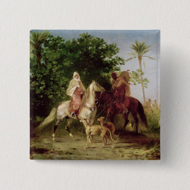 Bóton Quadrado 5.08cm Partida para a caça (Frente)