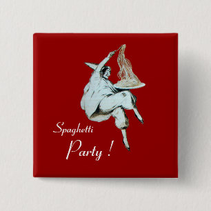 Bóton Quadrado 5.08cm PARTIDO ESPAGHETTI ITALIANO KITCHEN, RESTAURANTE v