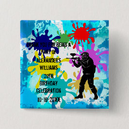 Bóton Quadrado 5.08cm Partido Paintball