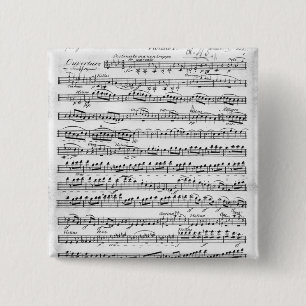 Bóton Quadrado 5.08cm Partitura para a insinuação 'a Egmont