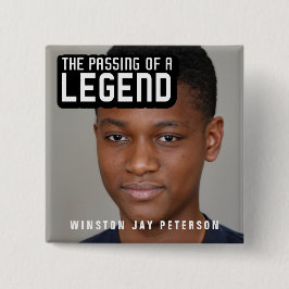 Bóton Quadrado 5.08cm Passagem funerária de uma lenda mono-texto moderno