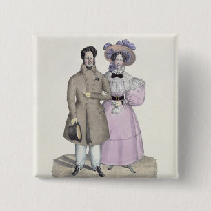 Bóton Quadrado 5.08cm Passeio Bourgeoise