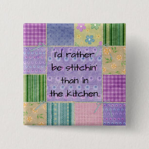 Bóton Quadrado 5.08cm Patchwork do país do Quilter