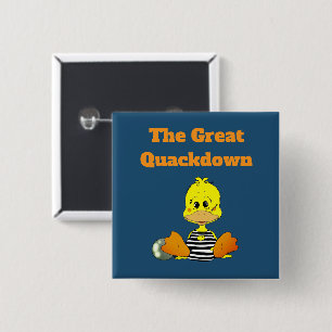 Bóton Quadrado 5.08cm Pato Prisioneiro Engraçado O Grande Quackdown