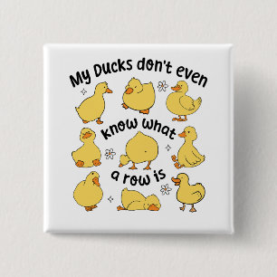 Bóton Quadrado 5.08cm Patos Engraçados Sarcástico