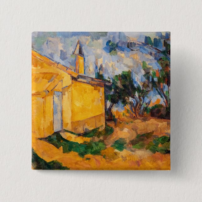 Bóton Quadrado 5.08cm Paul Cezanne - Le Cabanon de Jourdan (Frente)