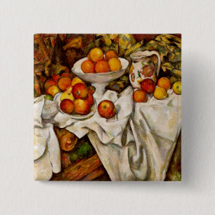 Bóton Quadrado 5.08cm Paul Cézanne - Maçãs e Laranjas