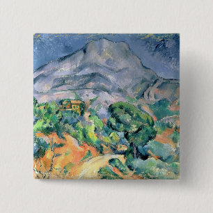 Bóton Quadrado 5.08cm Paul Cezanne Mont Sainte-Victoire, 1900