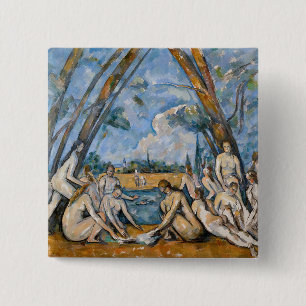 Bóton Quadrado 5.08cm Paul Cezanne - Os Grandes Banhistas