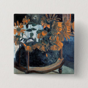 Bóton Quadrado 5.08cm Paul Gauguin   Girassol, 1901