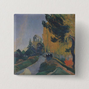 Bóton Quadrado 5.08cm Paul Gauguin o Alyscamps, Arles, 1888