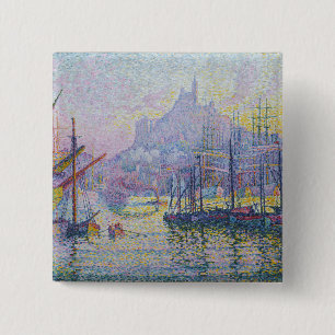 Bóton Quadrado 5.08cm Paul Signac - Notre-Dame-de-la-Garde, Marselha