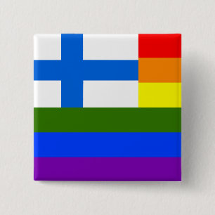 BÓTON QUADRADO 5.08CM PAVILHÃO LGBT-CHUMBO FINLANDÊS