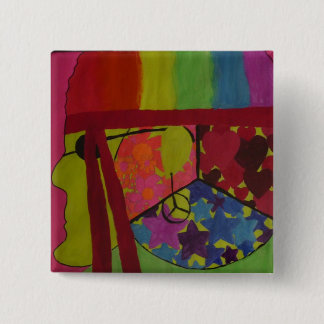 Bóton Quadrado 5.08cm Paz