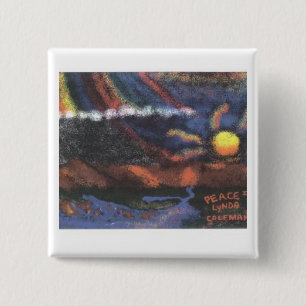 Bóton Quadrado 5.08cm Paz II